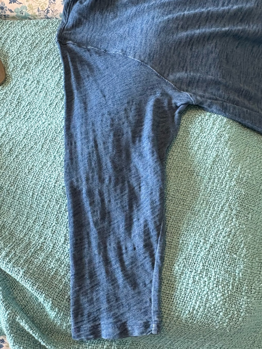 Madewell Heathered Indigo Dolman Sleeve Pocket Tee | 100% Cotton | Size XL - Picture 4 of 8